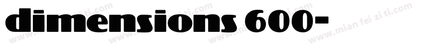 dimensions 600字体转换